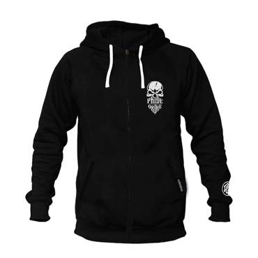 PRIDE OR DIE reckless white HOODIE-black